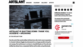 What Artslant.com website looked like in 2020 (3 years ago)