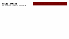 What Asciiartist.com website looked like in 2020 (3 years ago)