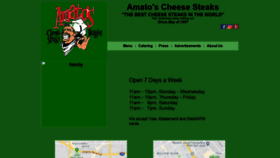 What Amatoscheesesteaks.com website looked like in 2020 (3 years ago)