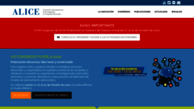 What Alice-comunicacionpolitica.com website looked like in 2020 (3 years ago)