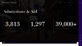 What Admissions.emerson.edu website looked like in 2020 (5 years ago)
