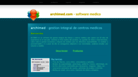 What Archimed.com website looked like in 2020 (3 years ago)