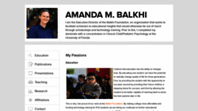 What Amandabalkhi.com website looked like in 2020 (3 years ago)
