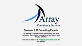 What Arrayconsultancy.com website looked like in 2020 (3 years ago)