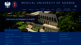 What Admission.mug.edu.pl website looked like in 2020 (3 years ago)