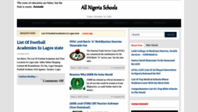What Allnigeriaschools.com website looked like in 2020 (3 years ago)