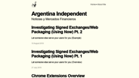 What Argentinaindependent.com website looked like in 2020 (3 years ago)