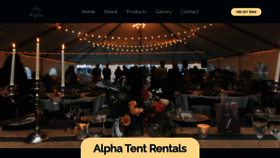 What Alphatentrentals.com website looked like in 2020 (3 years ago)