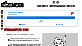 What Animate.space website looked like in 2020 (3 years ago)
