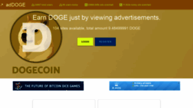 What Addoge.cc website looked like in 2020 (3 years ago)