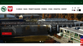 What Awf.wroc.pl website looked like in 2020 (3 years ago)