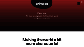 What Animade.tv website looked like in 2020 (3 years ago)