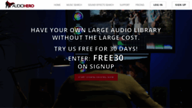What Audiohero.com website looked like in 2020 (3 years ago)