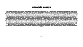 What Absoluteessays.com website looked like in 2020 (3 years ago)