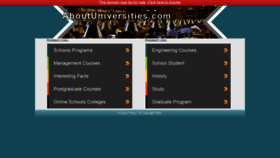 What Aboutuniversities.com website looked like in 2020 (3 years ago)