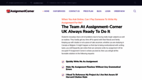 What Assignmentcorner.co.uk website looked like in 2020 (4 years ago)