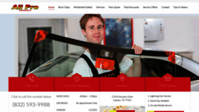 What Allprowindshield.com website looked like in 2020 (3 years ago)