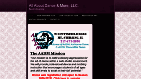 What Allaboutdanceandmore.com website looked like in 2020 (3 years ago)