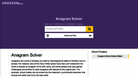 What Anagram-solver.io website looked like in 2020 (3 years ago)