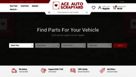 What Aceauto.co.za website looked like in 2020 (3 years ago)