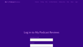 What App.mypodcastreviews.com website looked like in 2020 (3 years ago)