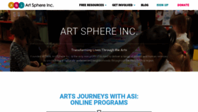 What Artsphere.org website looked like in 2020 (3 years ago)