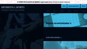 What Arthritisandsports.com website looked like in 2020 (3 years ago)