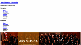 What Arsmusica.org website looked like in 2020 (3 years ago)