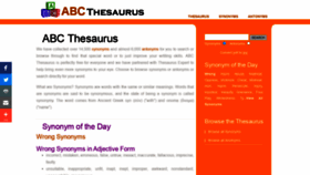 What Abcthesaurus.com website looked like in 2020 (3 years ago)