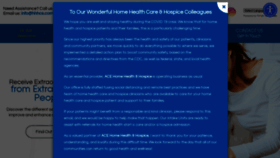 What Acehomehealthandhospice.com website looked like in 2020 (3 years ago)