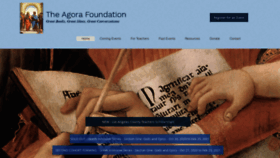 What Agorafoundation.org website looked like in 2020 (3 years ago)