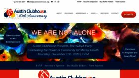 What Austinclubhouse.org website looked like in 2020 (3 years ago)