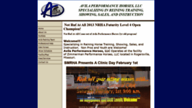 What Avilaperformancehorses.net website looked like in 2020 (3 years ago)