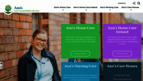 What Annshomecare.co.uk website looked like in 2020 (3 years ago)