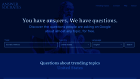 What Answersocrates.com website looked like in 2020 (3 years ago)