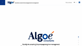 What Algoe.fr website looked like in 2020 (3 years ago)