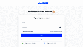 What App.acquire.io website looked like in 2020 (3 years ago)