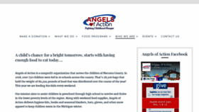 What Angelsofaction.org website looked like in 2020 (3 years ago)