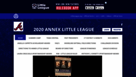 What Annexlittleleague.org website looked like in 2020 (3 years ago)