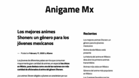 What Anigame.mx website looked like in 2020 (3 years ago)