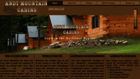 What Andymountaincabins.com website looked like in 2020 (3 years ago)