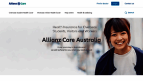 What Allianzcare.com.au website looked like in 2020 (3 years ago)