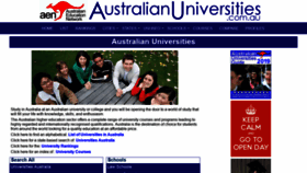 What Australianuniversities.com.au website looked like in 2020 (3 years ago)