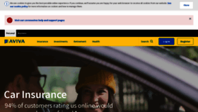 What Aviva.co.uk website looked like in 2020 (3 years ago)
