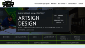 What Artsigndesign.com website looked like in 2020 (3 years ago)