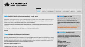 What Anacortesartsfoundation.org website looked like in 2020 (3 years ago)