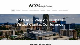 What Acgraleighcapitalconference.com website looked like in 2020 (3 years ago)