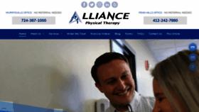 What Alliancephysicaltherapy.com website looked like in 2020 (3 years ago)