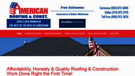 What Americanroofingtx.com website looked like in 2020 (3 years ago)