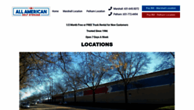 What Allamericanself-storage.com website looked like in 2020 (4 years ago)